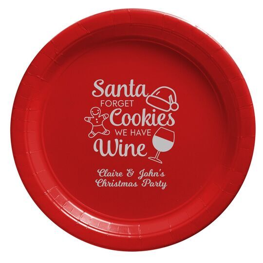 Santa Forget Cookies Paper Plates